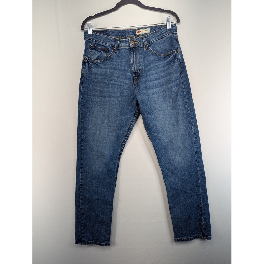 Wrangler Mens Athletic Fit Straight Leg Jeans Medium Wash Blue Denim 31x27